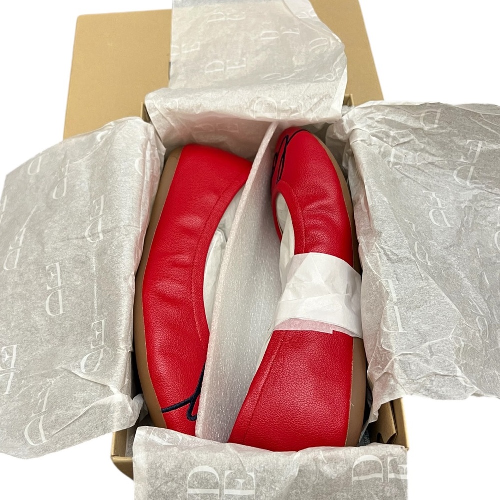 ELLEN DEGENERES - RED BLUE ED BALLET FLATS - Picture 10 of 12